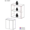Ver imagem 4 de Gabinete de Banheiro Suspenso Multimóveis 63 cm com 2 Portas FG5007 Preto