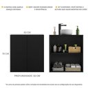 Ver imagem 3 de Gabinete de Banheiro Suspenso Multimóveis 63 cm com 2 Portas FG5007 Preto