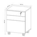 Ver imagem 6 de Gaveteiro 3 Gavetas Com Rodízios ME4148 Branco - Tecno Mobili