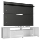 Ver imagem 5 de Rack Madesa Cancun e Painel para TV até 65 Polegadas Branco/Preto 098N Cor:Branco/Preto