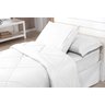 Kit Edredom Branco Solteiro Dupla Face Aconchego 4 Peças com Lençol de Baixo - 4