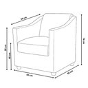 Ver imagem 2 de Kit 3 Poltronas Sofia Decorativa para Recepção Marrom Corino