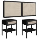 Ver imagem 1 de Cabeceira Casal e Queen com 2 Mesas Laterais Arlo A10 Nero/preto - Mpozenato