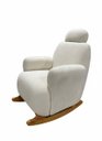 Ver imagem 5 de Poltrona Decorativa Amamentação Aurora Balanço Boucle + Puff: Off