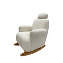 Ver imagem 5 de Poltrona Decorativa Amamentação Aurora Balanço Boucle + Puff: Off