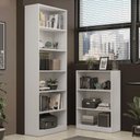 Ver imagem 1 de Kit Madesa Estante Livreiro 6908 + Estante Livreiro 6907 Branco Cor:Branco