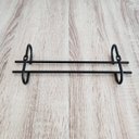 Ver imagem 4 de Kit 5 peças Suporte para Taças Suspenso Porta Taças de Teto 25cm Preto Fosco