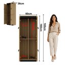 Ver imagem 6 de Armário Locker 4 Portas com Chave para Vestiário 60x160cm ME4204 Amêndoa/Preto Tecnomobili