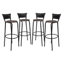 Ver imagem 1 de Kit 4 Cadeiras Alta 80cm para Balcão Ilha Bancada Área Gourmet Bar Piscina Banqueta Itagold