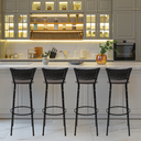 Ver imagem 2 de Kit 4 Cadeiras Alta 80cm para Balcão Ilha Bancada Área Gourmet Bar Piscina Banqueta Itagold