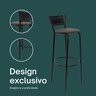 Kit 4 Cadeiras Alta 80cm para Balcão Ilha Bancada Área Gourmet Bar Piscina Banqueta Itagold - 5