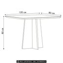 Ver imagem 2 de Mesa de Jantar Retangular 120cm 4 Lugares Zuma Ypê/Off N02 - Mpozenato