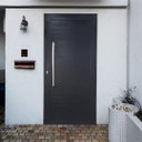 Ver imagem 2 de Porta Pivotante com Puxador Alumínio Preto Linha Roma:Direita/ 210 x 100