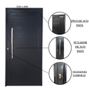 Ver imagem 7 de Porta Pivotante com Puxador Alumínio Preto Linha Roma:Direita/ 210 x 100