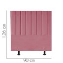 Ver imagem 2 de Cabeceira Estofada Carla 90cm Solteiro Para Cama Box Quarto Suede Rosa Bebê - Gat Magazine