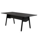 Ver imagem 6 de Mesa de Reunião Retangular Moderno sem Gavetas MDP 200cm Cinza com Preto F5 Office