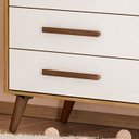 Ver imagem 4 de Cômoda Sap. 1porta 4 Gavetas Q Encanto Retrô Freijo Toq/branco Acetinado - Montanaris Decor