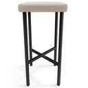 Ver imagem 2 de Banqueta Alta Bar Cozinha Sala de Jantar Preto Stella L02 Bouclê Creme - Lyam Decor