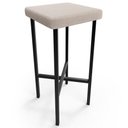 Ver imagem 1 de Banqueta Alta Bar Cozinha Sala de Jantar Preto Stella L02 Bouclê Creme - Lyam Decor