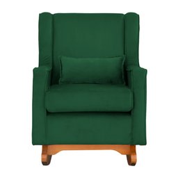 Poltrona Balanço Aurora Veludo Cores - DS Estofados Poltrona Aurora Verde - 3