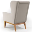 Ver imagem 6 de Poltrona Decorativa Fixa Base de Madeira Milena D02 Linho Cru B-443 - Lyam Decor