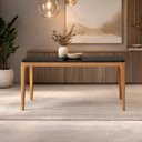 Ver imagem 1 de Mesa para Sala de Jantar Tampo com Vidro 100% MDF 180cm Áurea Marrom/Ype/Preto