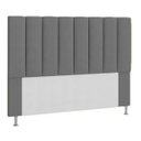 Ver imagem 1 de Cabeceira Estofada Cama Box King 195 cm Carla Suede Cinza