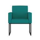 Ver imagem 2 de Poltrona Moderna Confortável com Base de Ferro Resistente Cor:azul Turquesa