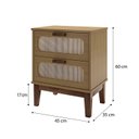 Ver imagem 3 de mesa de cabeceira retro 2 gavetas - santorini 45