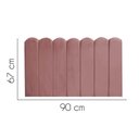 Ver imagem 2 de Painel Estofado Luxo Nuvem Alanis 90cm Solteiro para Cama Box Suede Rose - Gat Magazine