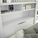 Ver imagem 3 de Cama Solteiro com Gavetas Invicta com Guarda Roupa Master 8 Portas 6 Gavetas Branco Brilho - Santos