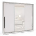 Ver imagem 4 de Guarda Roupa Casal 220cm 3 Portas de Correr com Espelho 240854 Valência Politorno Móveis