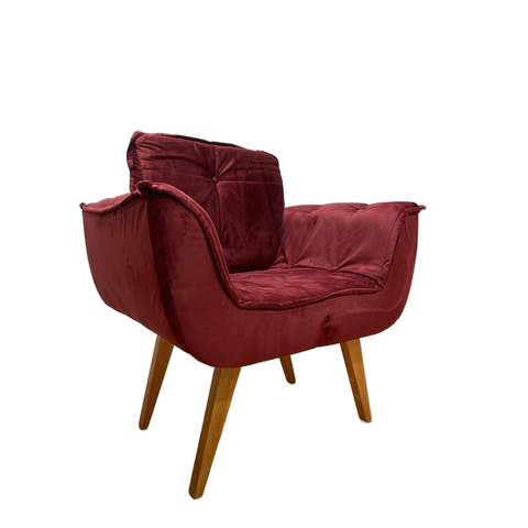 Poltrona Decorativa 1 Lugar Vinho 507 Rebeca