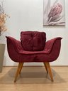 Ver imagem 3 de Poltrona Decorativa 1 Lugar Vinho 507 Rebeca