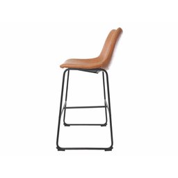 Kit 3 Banquetas Altas Com Encosto Alto Estofado Para Cozinha Bancada Ilha Luxo Munich Caramelo - 4