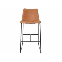 Kit 3 Banquetas Altas Com Encosto Alto Estofado Para Cozinha Bancada Ilha Luxo Munich Caramelo - 3