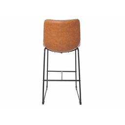 Kit 3 Banquetas Altas Com Encosto Alto Estofado Para Cozinha Bancada Ilha Luxo Munich Caramelo - 5