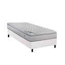 Ver imagem 1 de Cama Box Solteiro: Colchão Molas Ensacadas Luckspuma Masterpocket Luck Spring + Base White(88x188)