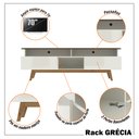 Ver imagem 2 de Rack para Tv até 70 Polegadas 2 Gavetas Grécia 180cm