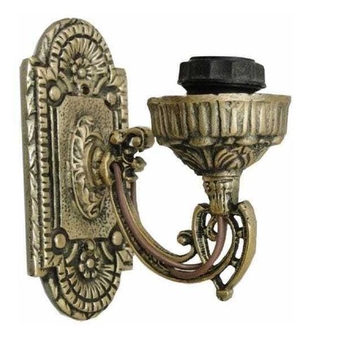 Arandela Castiçal de Parede em Bronze Luminária Elétrica Maravilhosa Retrô
