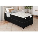 Ver imagem 1 de Cama Box Preto + Colchão Solteiro Smart Classic Preto (88x188x64) - Molas Ensacadas - Plumatex