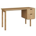 Ver imagem 2 de Mesa Escrivaninha 136cm 2 Gavetas Pé Madeira Luara Hanover A10 - Mpozenato