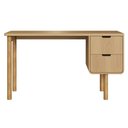 Ver imagem 7 de Mesa Escrivaninha 136cm 2 Gavetas Pé Madeira Luara Hanover A10 - Mpozenato