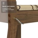 Ver imagem 7 de Conjunto Sala de Jantar Lucena Mesa Tampo de Madeira 6 Cadeiras Rustic/crema/lírio Bege Madesa