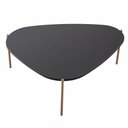 Ver imagem 3 de Mesa de Centro Orgânica Artesano 77 Cm (largura) em Mdp Nero (preto) e Pés em Aço Dourado