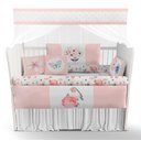 Ver imagem 2 de Kit Berço Enxoval de Bebê Floral Jardim Pássaros