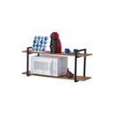 Ver imagem 1 de Nicho para Cozinha Preto com Prateleiras Amadeirado 80cm Fs