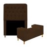 Kit Recamier Sofá Calçadeira Divã Félix 100cm e Cabeceira Estofada Lady 100cm para Cama Box Soltei - 1