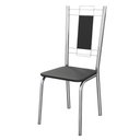 Ver imagem 5 de Kit 2 Cadeiras Cromada Sala Jantar 2c005cr Corino Preto Kappesberg