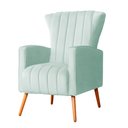 Ver imagem 5 de Poltrona Decorativa Melinda Pés Palito Tecido Veludo Várias Cores - Qlare Estofados - Veludo Acqua